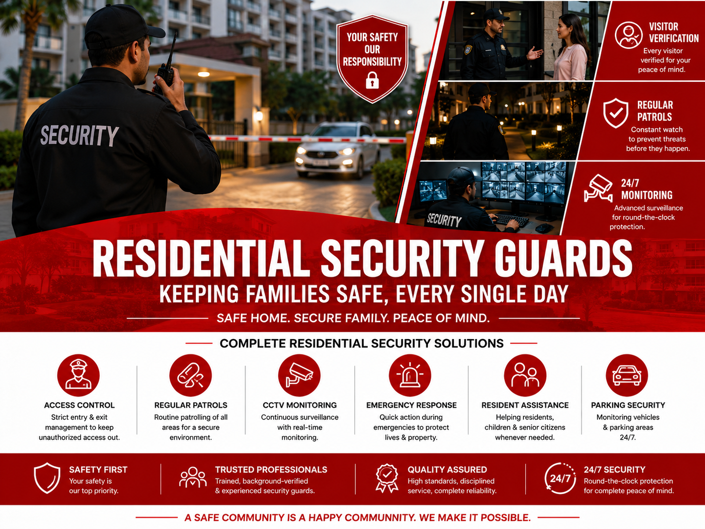 How Residential Security Guards Keep Families Safe Every Day
